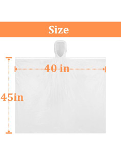 Paquete de 5 Ponchos de Lluvia Desechables Transparentes 2