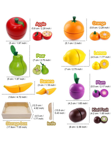 Comida de Juguete de Madera Airlab Frutas y Verduras