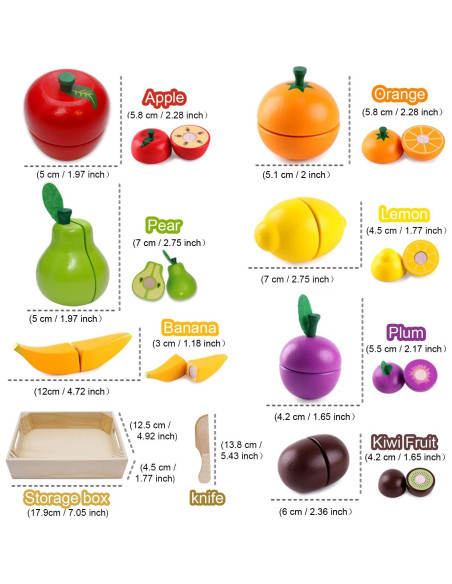 Comida de Juguete de Madera Airlab Frutas y Verduras