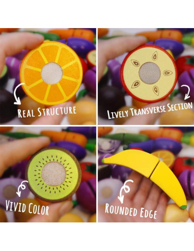 Comida de Juguete de Madera Airlab Frutas y Verduras