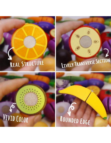 Comida de Juguete de Madera Airlab Frutas y Verduras