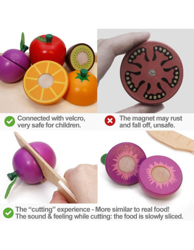 Comida de Juguete de Madera Airlab Frutas y Verduras