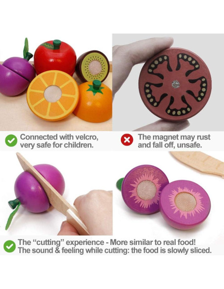 Comida de Juguete de Madera Airlab Frutas y Verduras
