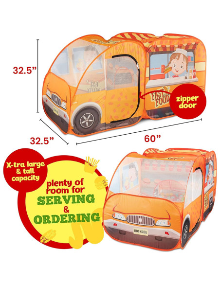 Tienda de Juego Kiddzery Food Truck 54 Piezas 152x82cm Tienda de Juego Kiddzery Food Truck 54 Piezas 152x82cm