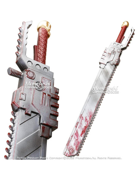 Espada de cadena roja de anime 100 cm para cosplay