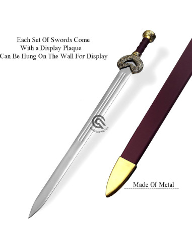 Espada de Fantasía QURESHI KNIFES 99 cm con Funda y Placa