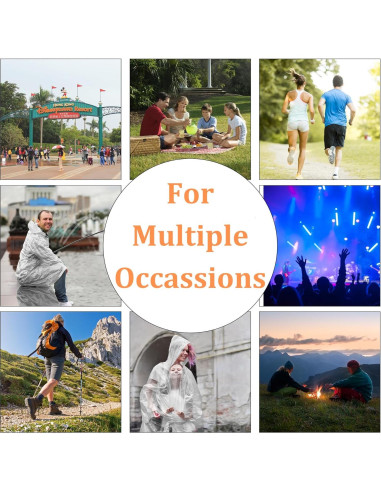 Paquete de 5 Ponchos de Lluvia Desechables Transparentes