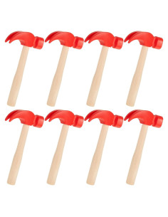 Lewtemi 8 Martillos de Madera Juguete Educativo 16.5 cm