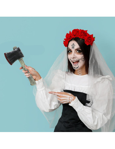 Hacha Grande Artificial Halloween Honbay 29.5 cm Realista