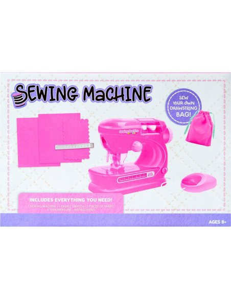 Kit de Costura para Niños Anker Play - Máquina Rosa, 7 Piezas