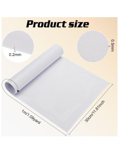 Malla de Ojos BENECREAT para Fursuit 99x30 cm PVC Blanca 2