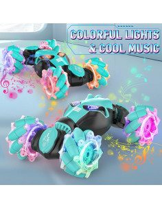 Coche RC Acrobático GLUISEUR Control Gestos 1:18 Azul 2