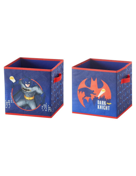 Conjunto 2 Cubos Almacenamiento Batman Idea Nuova 25x25 cm