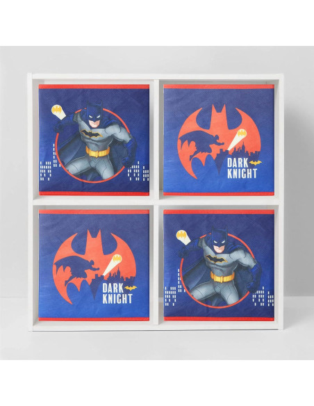 Conjunto 2 Cubos Almacenamiento Batman Idea Nuova 25x25 cm