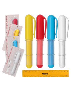 Marcadores de Tiza para Tela Vizava - 4 Colores + Regla 15cm