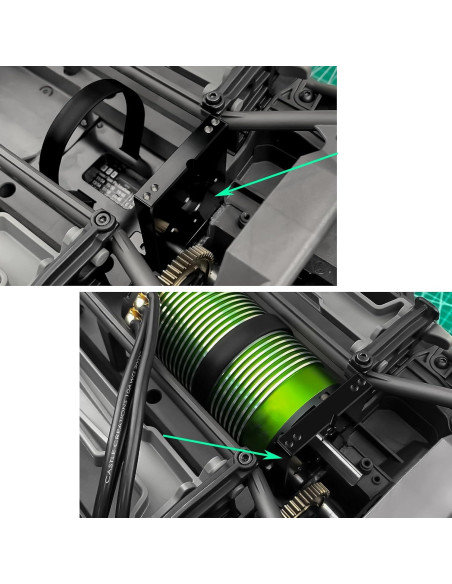 Soporte de Motor RCHUBAM Aluminio 1/5 X-MAXX 6S Plata