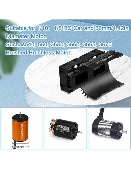 Ventilador Doble 30mm ARRAROWN para Motor RC 36mm