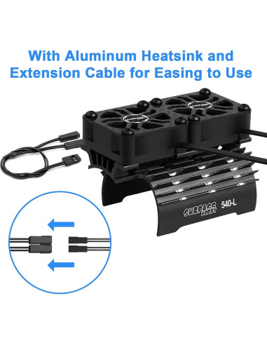 Ventilador Doble 30mm ARRAROWN para Motor RC 36mm