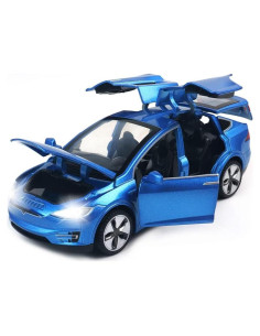 Coche Diecast Modelo X EROCK 1:32 Azul con Luz y Sonido