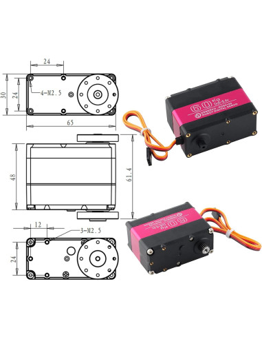 Servo Digital Wishiot RDS5160 60 kg 180 Metalico RC