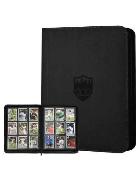 Carpeta de Tarjetas GERMUN 9 Bolsillos Negra para 360 Tarjetas