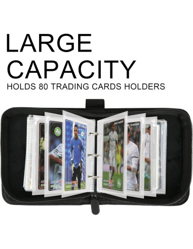 Carpeta de Tarjetas TRBINDER 1 Pocket Negro 80 Bolsillos