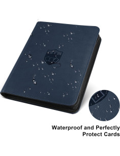 Carpeta de Tarjetas GERMUN 9 Bolsillos Azul para 360 Tarjetas 2