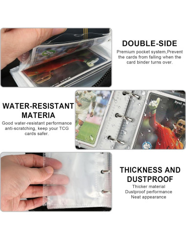 Carpeta de Tarjetas 1 Pocket TRBINDER Negra 80 Bolsillos