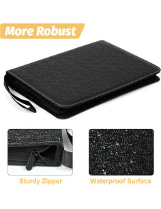 Carpeta de Tarjetas GERMUN 720 Bolsillos Impermeable Negra 2