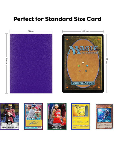 Mangas de cartas Katomula 300CT moradas texturizadas