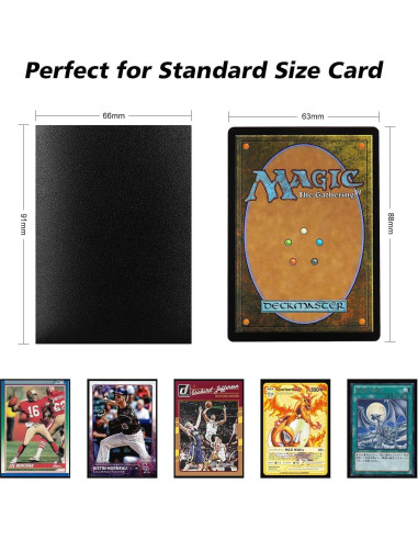 Mangas de cartas Katomula 300CT negras 66x91mm mate