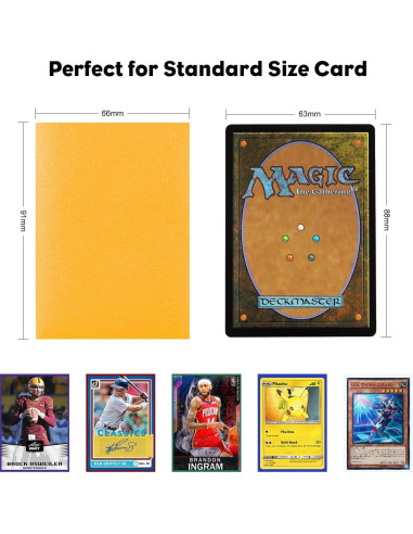 Mangas de cartas Katomula 300CT amarillas texturizadas