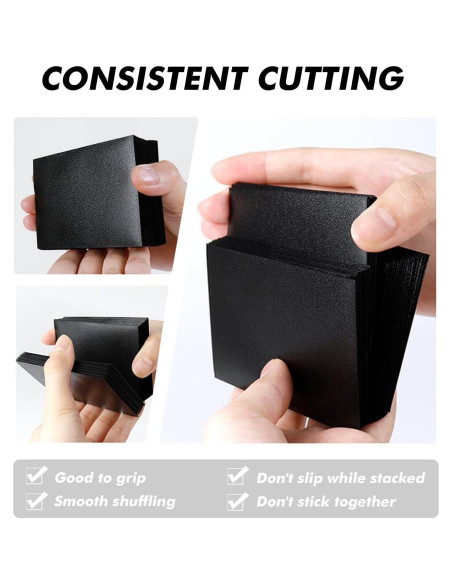 Mangas de cartas Katomula 300CT negras texturizadas