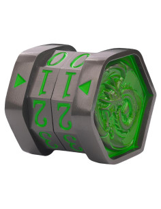 Contador de Vida MTG UONUOT Metal 3,40x3,51cm Negro-Verde