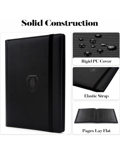 Carpeta de Cartas Fabmaker 360 Bolsillos Negra PU 2