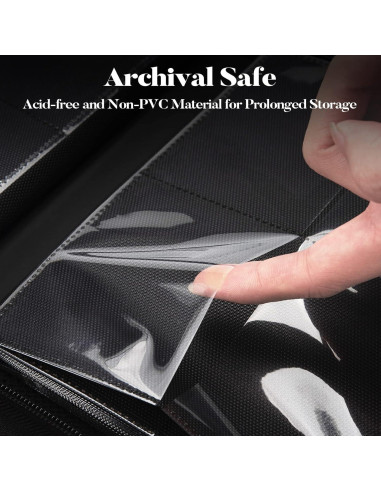 Carpeta de Tarjetas Fabmaker 4 Bolsillos 320 Tarjetas Negra