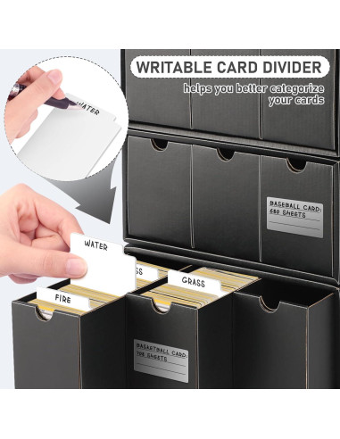 Caja de Almacenamiento de Cartas Homthy 9 Compartimentos 600 Cartas