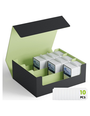 Caja de Almacenamiento de Cartas ZLCA 1800+ Negra y Verde