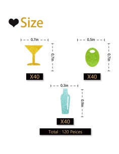 Confeti de Martini Brillante 120PCS para Fiesta - MINUET 2
