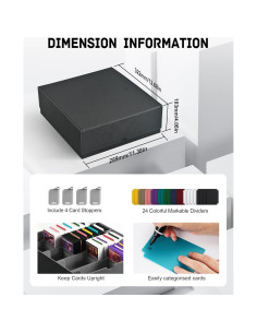 Caja de Almacenamiento de Cartas ZLCA 3000+ Cartas Negra 2