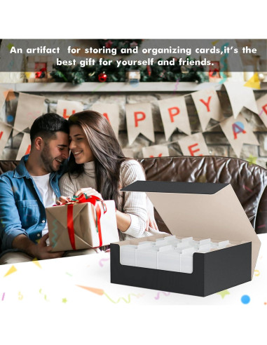 Caja de Almacenamiento de Cartas ZLCA para TCG 1800+ Negro/Dorado