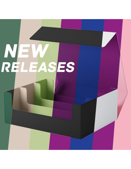 Caja de Almacenamiento de Cartas ZLCA para TCG 1800+ Negro/Dorado