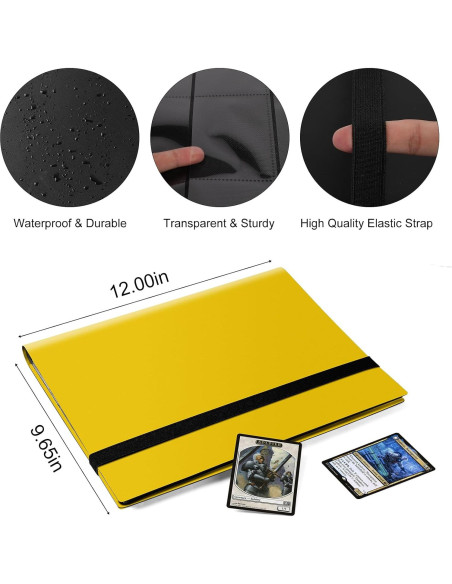 Carpeta de Tarjetas TiopLior 360 Bolsillos Amarilla
