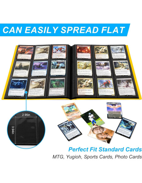 Carpeta de Tarjetas TiopLior 360 Bolsillos Amarilla