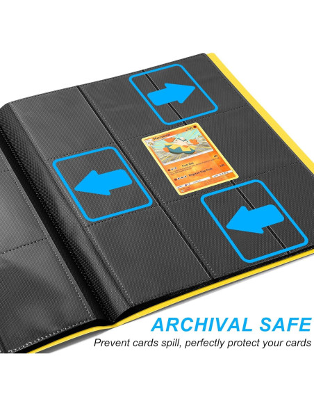 Carpeta de Tarjetas TiopLior 360 Bolsillos Amarilla