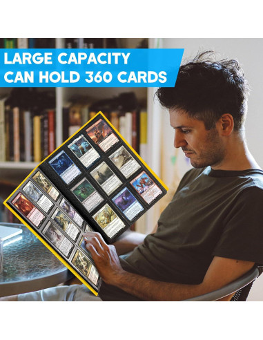 Carpeta de Tarjetas TiopLior 360 Bolsillos Amarilla