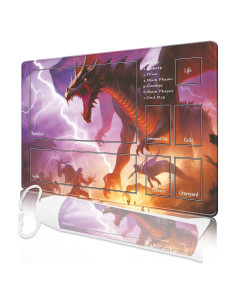 Tapete de Juego MTG Cyaboyibo Dragón 60x35 cm con Zonas