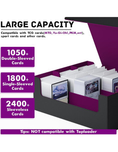 Caja de Almacenamiento de Cartas ZLCA para TCG 1800 Cartas 2