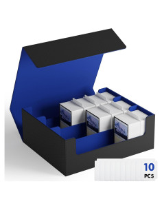 Caja de Almacenamiento de Cartas ZLCA 1800+ Negro y Azul