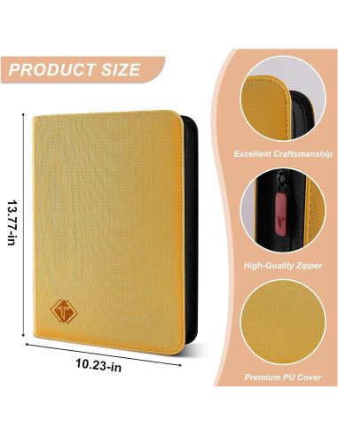 Carpeta de Tarjetas TiopLior 432 Bolsillos Amarillo